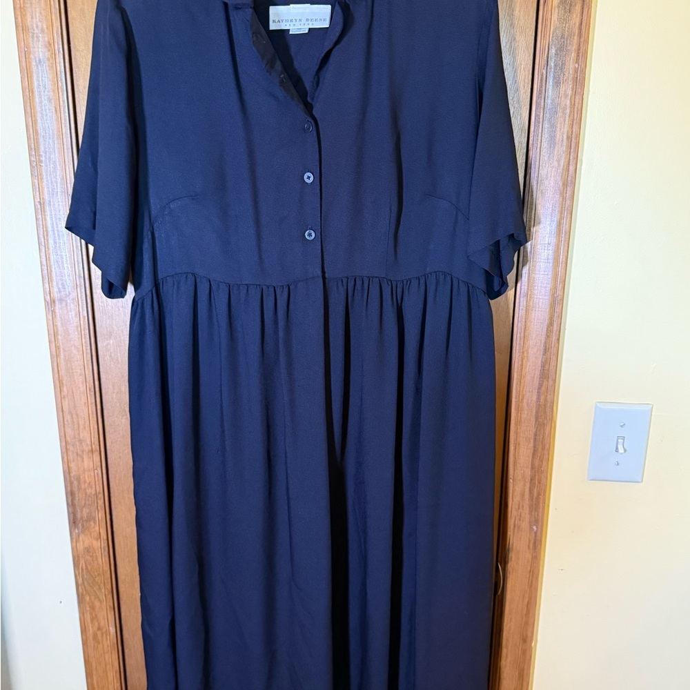 Universal Standard Dark Blue Long Sleeve Dress - Picture 2 of 7